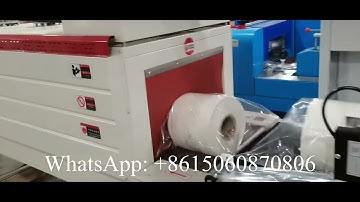 Automatic label applicator maxi roll towel paper wrapping machine