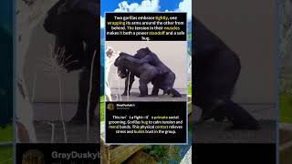 Gorilla Bros Hug It Out: The Most Chill Power Move#GorillaLife #PrimateSocializing #GentleGiant