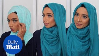 Saman Munir shows us a handful of many ways to dress a hijab - Daily Mail screenshot 4