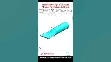 Creating Flatten Pipe in Solidworks - Advanced Part Modeling Solidworks #solidworkscrimpedpipe
