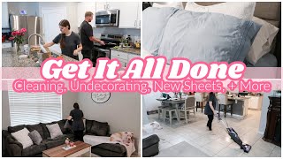 GET IT ALL DONE WITH ME | CLEANING, NEW SHEETS, UNDECORATING, AND GETTING READY FOR SPRING CLEANING! by Rach Plus Five 2,815 views 2 months ago 18 minutes