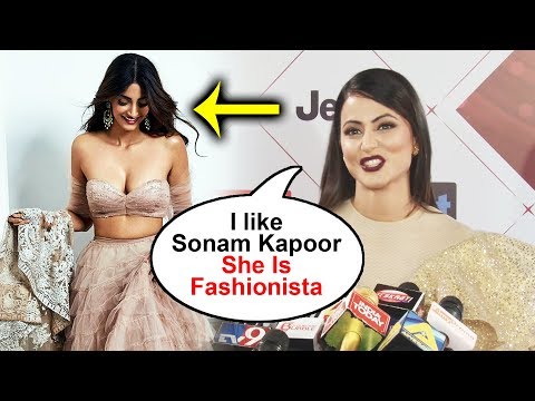 Hina Khan Talks On Her Favorite STYLISH CELEB | HT Style Awards 2018 Red Carpet | Bigg Boss 11