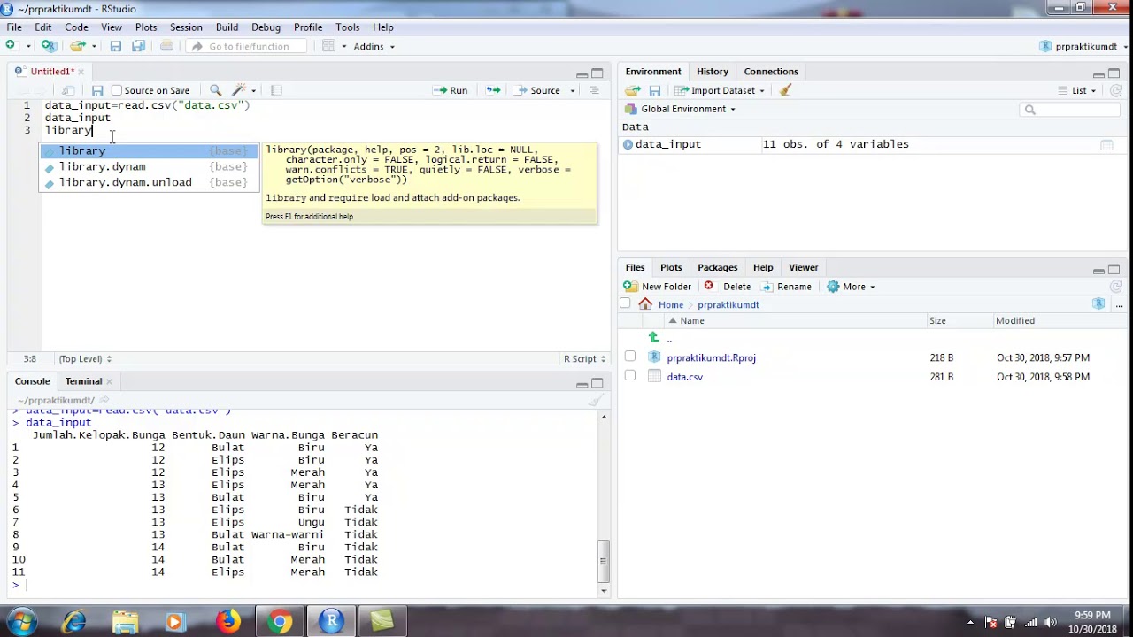 Membuat DECISION TREE menggunakan R Studio - YouTube