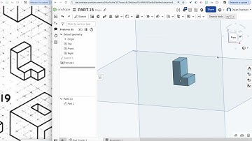 ONSHAPE BASICS - CREATING A PART FROM ISOMETRIC DRAWING (1 GRID= 0.25")