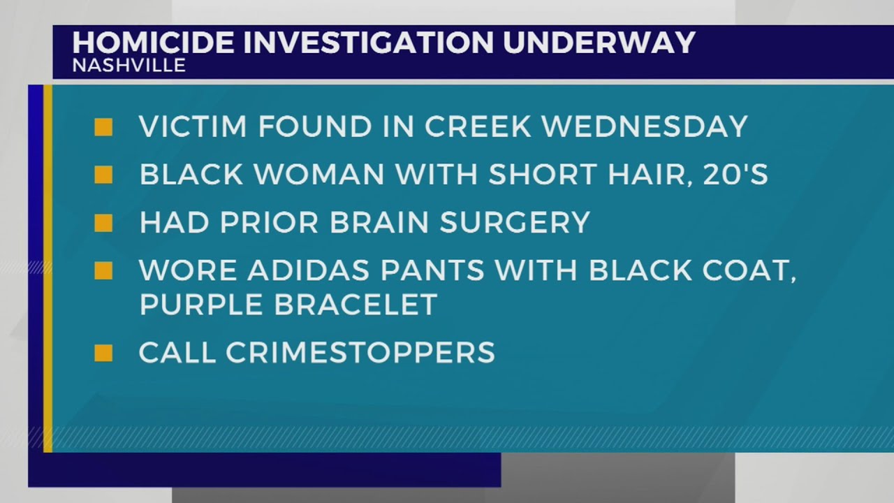Homicide investigation underway after woman found dead in creek - YouTube