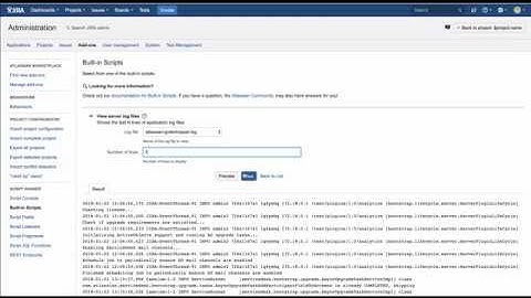 How-to: Show Server Log Script in ScriptRunner for Jira Server