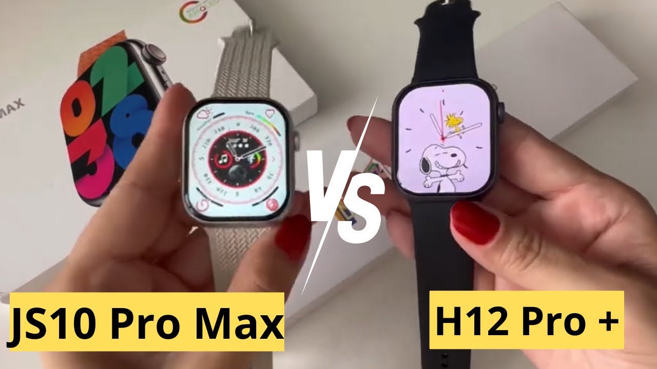 Smartwatches JS10 Pro Max vs H12 Pro + comparative Apple Watch ...