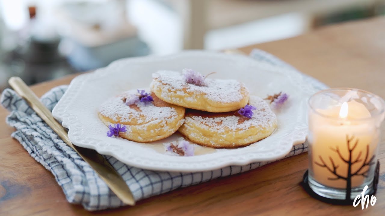 [MUSIC] FLUFFY☁️ SOUFFLE PANCAKE 🥞 ~* : Cho's daily cook 