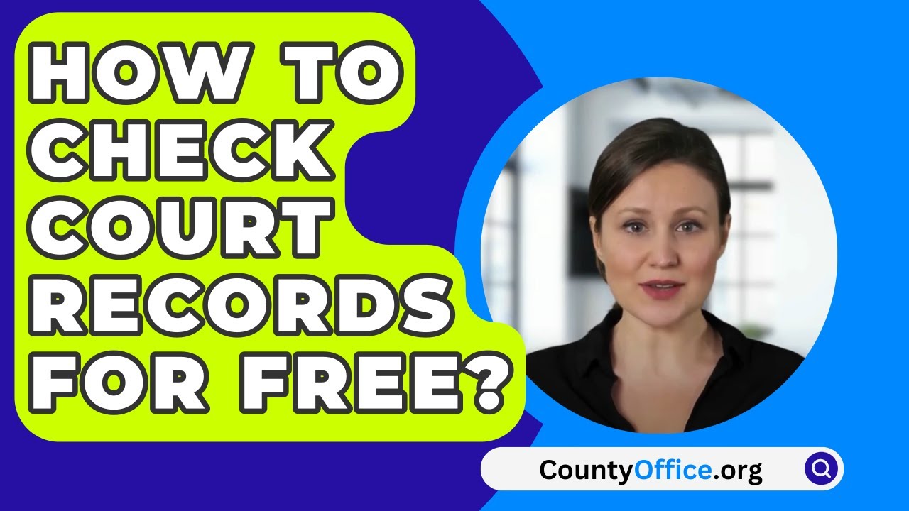 How To Check Court Records For Free CountyOffice YouTube
