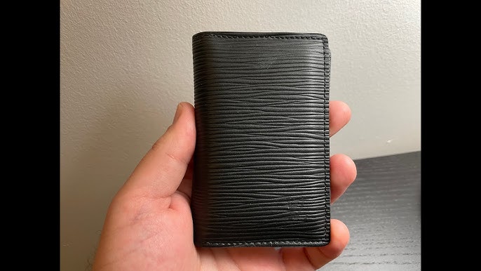 Unboxing and Review M60332 Louis Vuitton Slender Wallet Epi Leather Black 