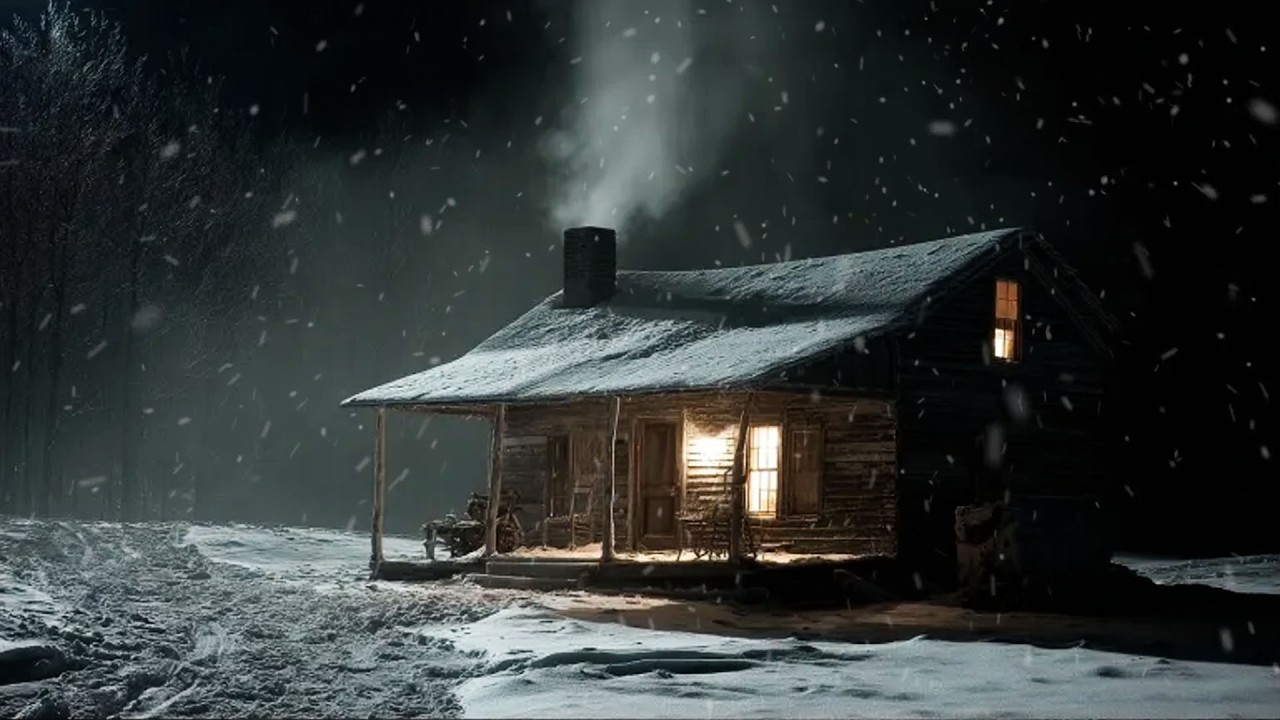 Snowstorm Sounds at Night | Cozy Cabin Ambience with Howling Wind ...