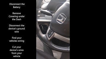 Step by Step Alcohol Interlock Removal