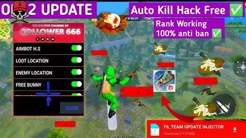 💯ffh4x Auto Headshot Hack‼️ New Injector FF || Free Fire Esp Name Mod Menu Injector Hack #OB32