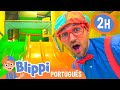 Blippi brinca em um parque coberto  2 horas do blippi  vdeos educativos para crianas