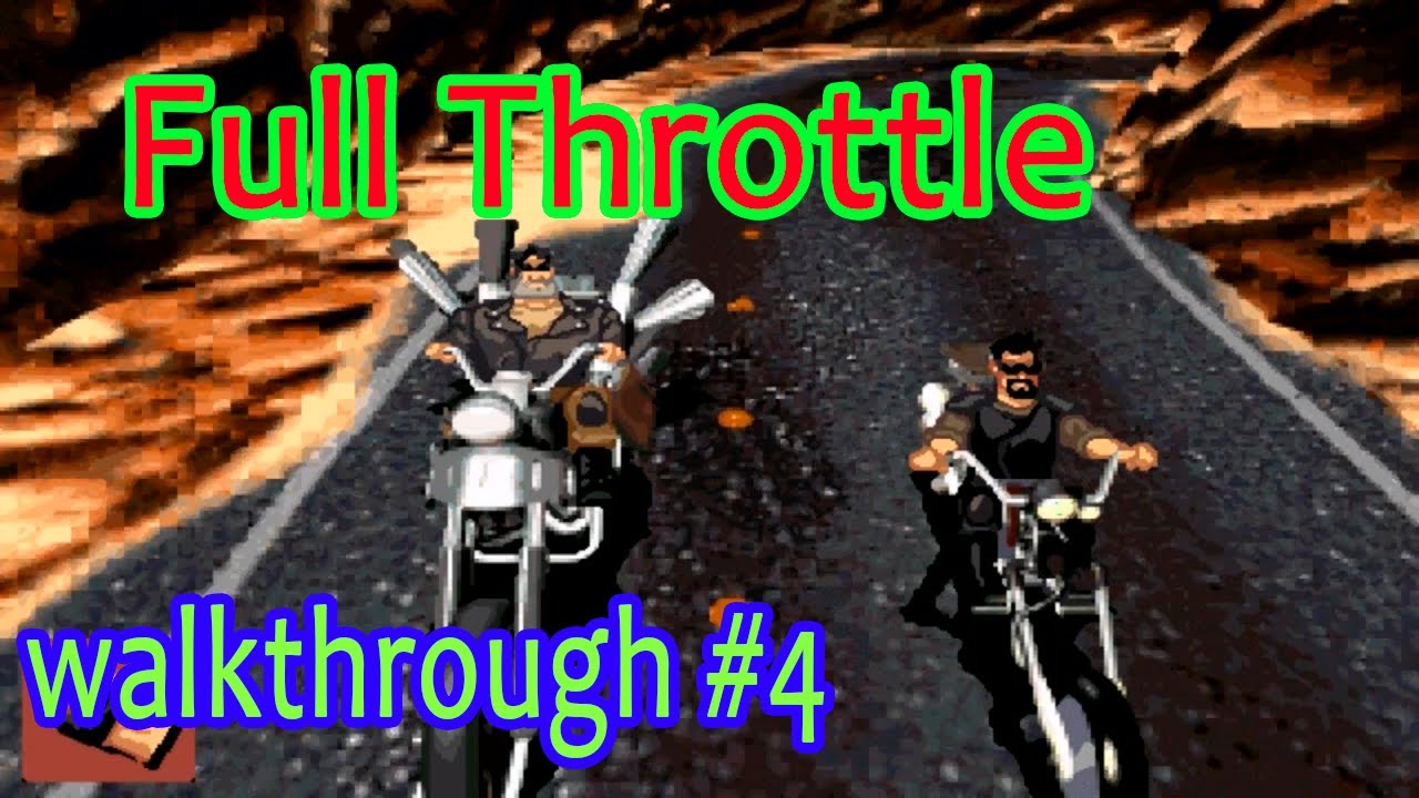 Game "Full Throttle" 1995 (eng) walkthrough4 (fights on bike, the cave