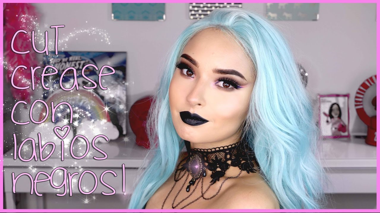 Maquillaje Cut Crease Con Labios Negros! Laura Sanchez