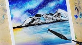 アクリル絵の具を使用した天の川と銀河の描き方 Acrylic Painting 初心者が簡単に絵を描く方法 118 Youtube