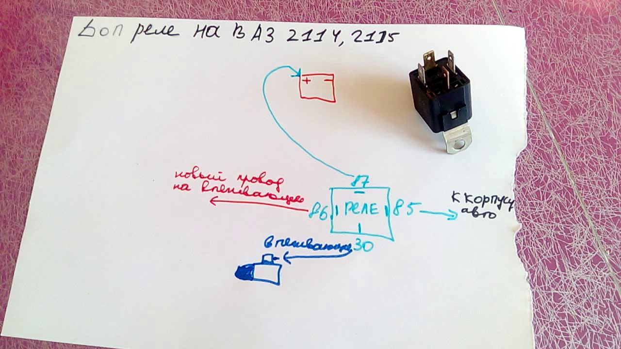 Дополнительное реле стартера ваз
