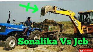 Sonalika RX power plus tractor with loaded trolley pulling | John Deere tractor power | #CFV |