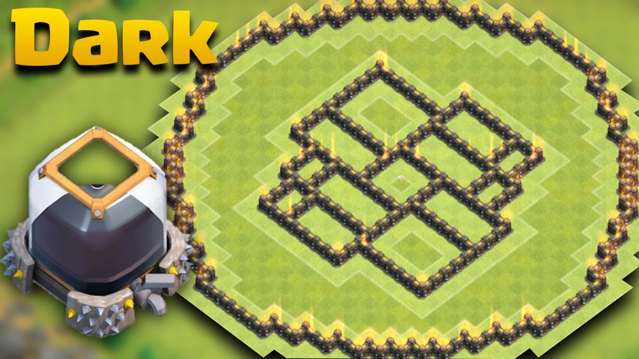 TH9 (Town Hall 9) Dark Elixir Protection Base (The Ball) + Defense Log Against All Farming Combo