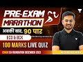 100 marks live quiz   pre exam marathon  economics  bck  ca foundation dec 23  akhilesh daga