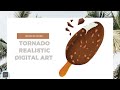 Tornado Realistic Digital Art In Procreate | Moon Rathore | Art By Moon