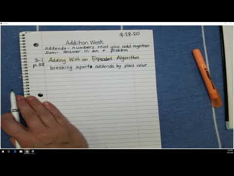 Adding With an Expanded Algorithm