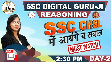 Miscellaneous Questions | Reasoning | SSC Digital Guru Ji | 2:30 pm