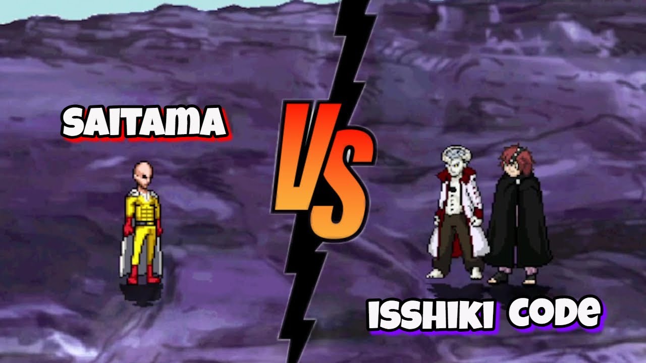 Saitama vs isshiki and code one punch man x naruto fights mugen youtube