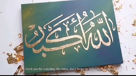 Easy Arabic Calligraphy hack using a stencil | Gold leaf step-by-step Tutorial #video#viralvideo