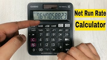 How to Find Net Run Rate on Calculator - Cricket Calculator