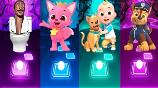 Skibidi Toilet 🆚 Pinkfong 🆚 Cocomelon 🆚 Paw Patrol. 🎶 Who Will Win ? 🎯🎯