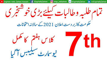 Smart Syllabus of 7th Class l Smart Syllabus 2020-21 l Revised Syllabus | Punjab Textbook Board