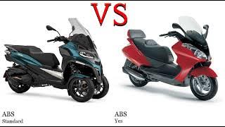 Piaggio MP3 530 vs Aprilia Atlantic 500 Test specification comparison