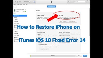 Fix iTunes Error 14: How to Restore iPhone on iTunes iOS 10 (2016)