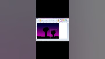 #Night #scenery #drawing in #ms # paint | #shorts #ytshorts #youtube #short @littlestarkidchannel