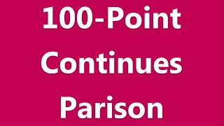 Continues 100 Point Parison With PLC | Single Station with 100 point Parison