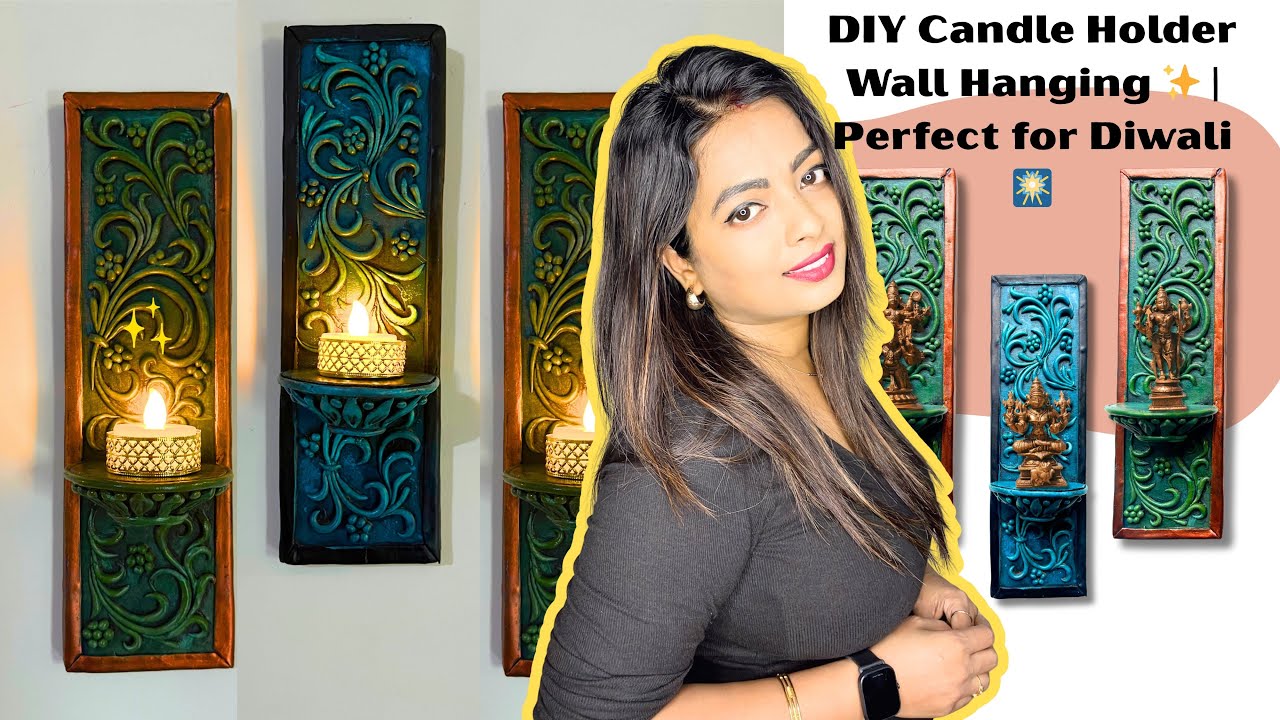 Beautiful Wall Hanging Candle Holder | Easy DIY Using Waste Material | Diwali & Festival Decoration