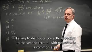SAT Test 4: Rational expressions - question #3-10
