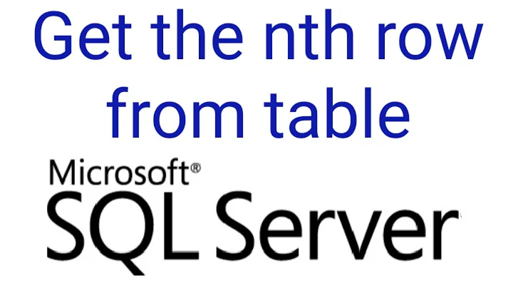 Select nth row from table | SQL Server | SQL Interview Query