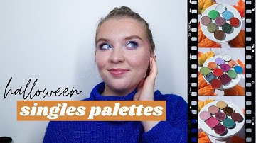 CREATE SPOOKY SINGLES PALETTES WITH ME || Custom Curated Eyeshadow Palettes for Fall!