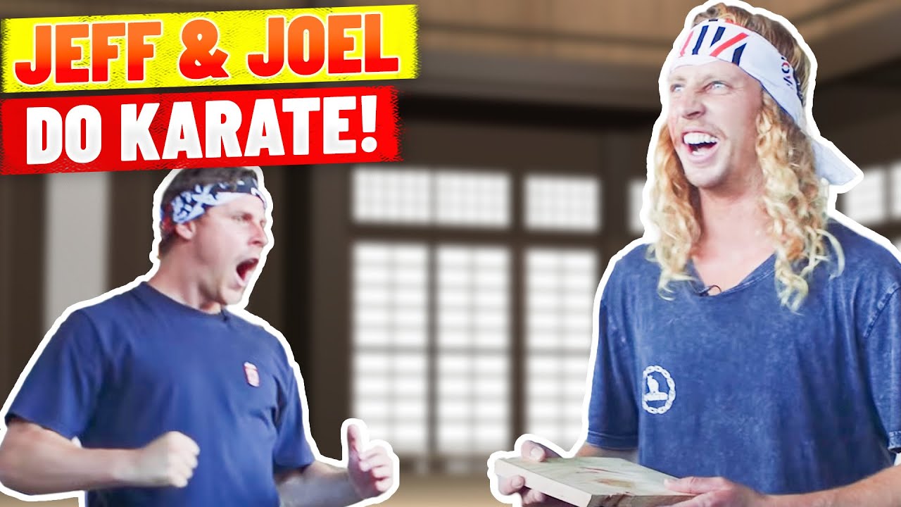 Who will break the board? Lifeguards Try Karate (How To Do Sh*t with Jeff & Joel)