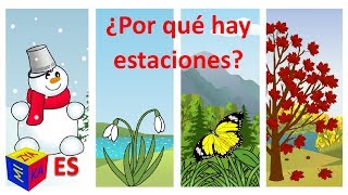 ¿Por qué tenemos estaciones? Estaciones para niños. Dibujo animado educativo en español.