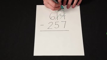 Subtracting 614 - 257 Using the Traditional Algorithm