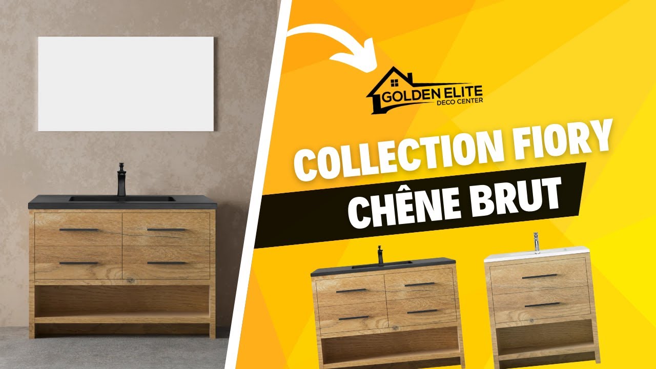 Collection de vanités Fiory Rough Oak : Design élégant et fonctionnalités pratiques