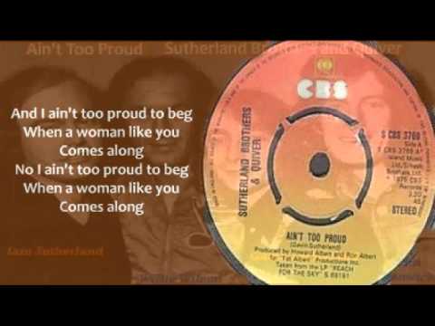 Quiver — Sutherland Brothers and Quiver - Ain't Too Proud ( + lyrics 1975)