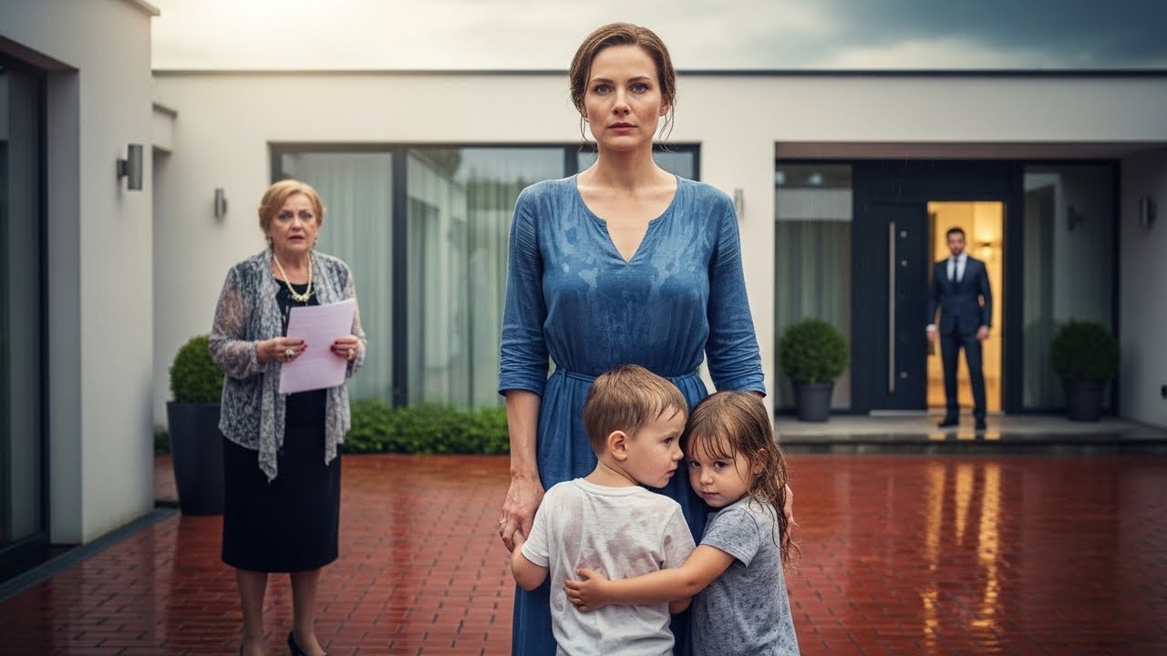 Az anyós kidobja a menyét a házból.A nő elmosolyodik Bocsánat, de ez a kétmilliárdos villa az enyém.