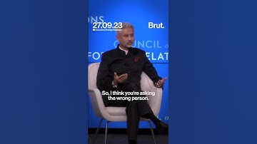 S Jaishankar’s quick response to a journalist’s question on intelligence reports against India.