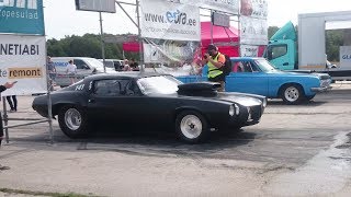'64 Plymouth Belvedere vs '71 Chevrolet Camaro 1/4 mile drag race