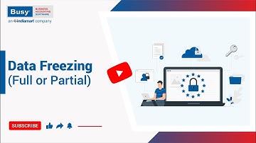 Data Freezing in BUSY (English) | How to Freeze Data - Fully or Partially in BUSY | BUSY